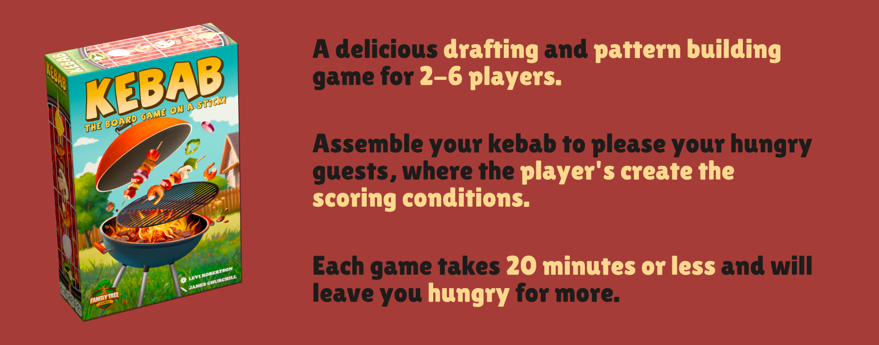 Kebab The Board Game on a Stick Description.